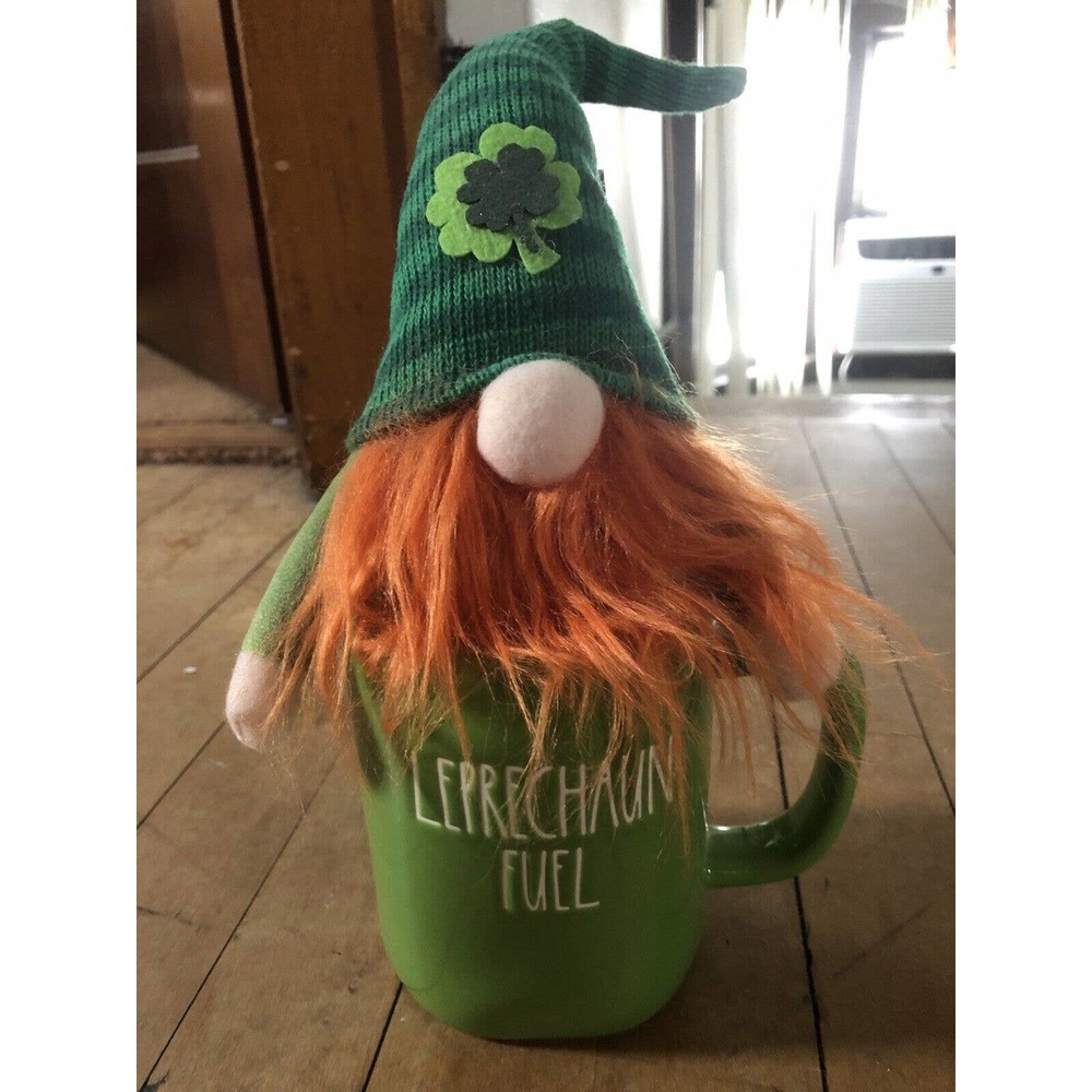 Rae Dunn LEPRECHAUN FUEL Mug And Leprechaun Green St. Patrick’s Day-New